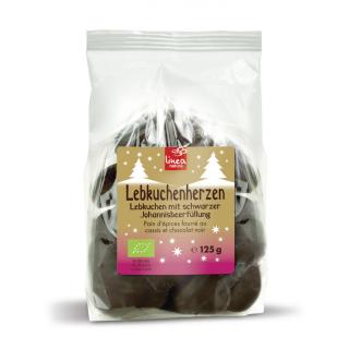 Lebkuchenherzen Zartbitter gefüllt Johannisbeere