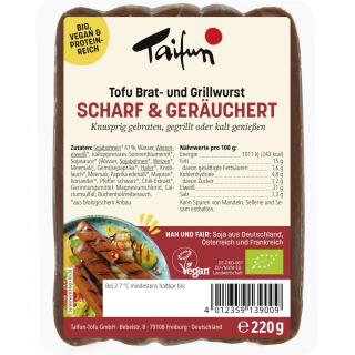 Tofu Brat- und Grillwurst scharf