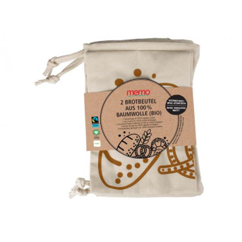 Baumwollbeutel für Brot 2er Set