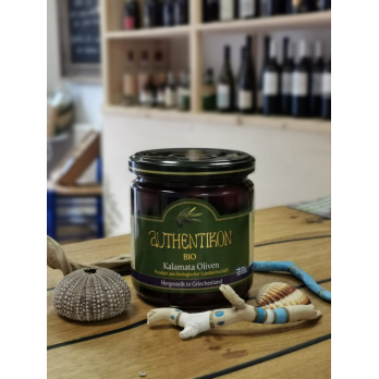 Kalamata-Oliven MIT Stein